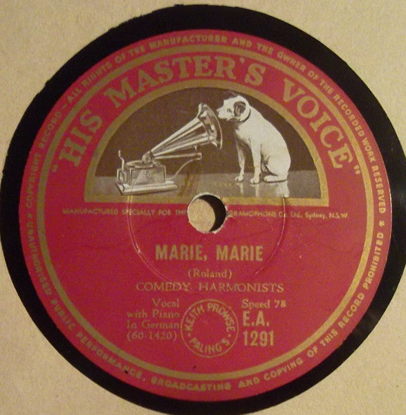 Comedian Harmonists : Night And Day / Marie, Marie (Shellac, 10")