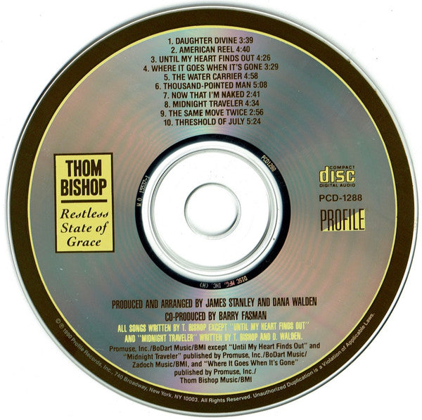 Thom Bishop : Restless State Of Grace  (CD, Album)