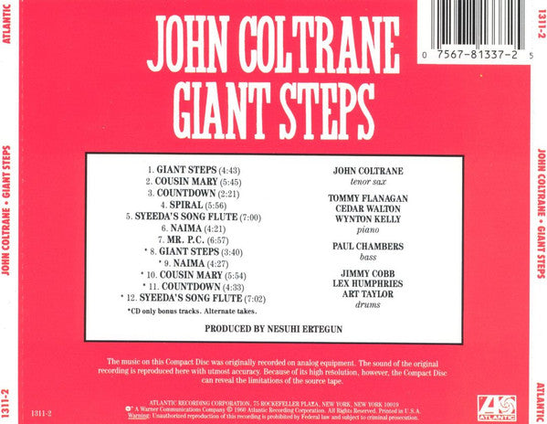 John Coltrane : Giant Steps (CD, Album, RE)