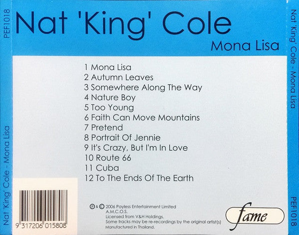 Nat King Cole : Mona Lisa (CD, Comp)