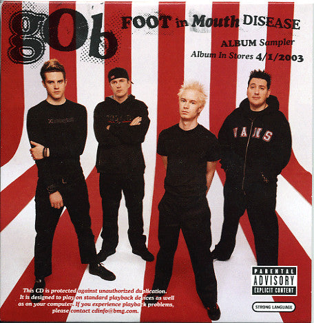 Gob (3) : Foot In Mouth Disease - Album Sampler (CD, Copy Prot., Promo, Smplr)