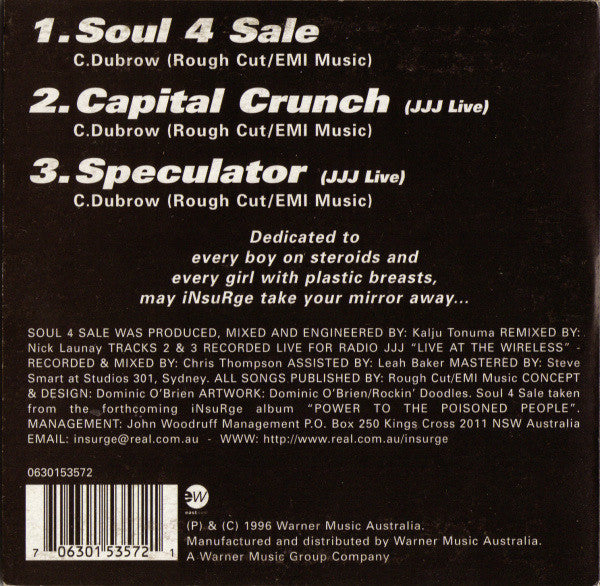 Insurge : Soul 4 Sale (CD, Single)