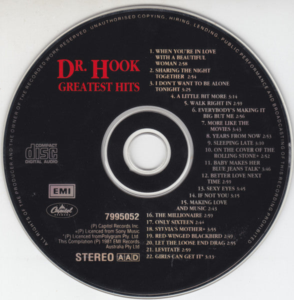 Dr. Hook :  Dr. Hook Greatest Hits (CD, Comp)