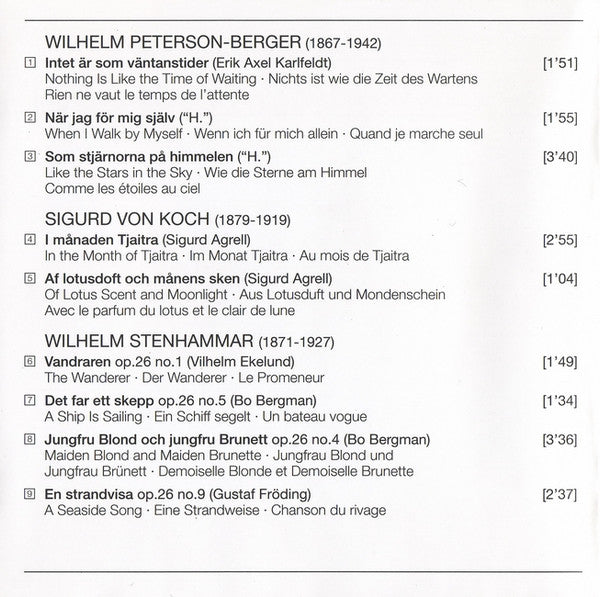 Anne Sofie Von Otter, Bengt Forsberg : Wings In The Night: Swedish Songs (CD, Album)
