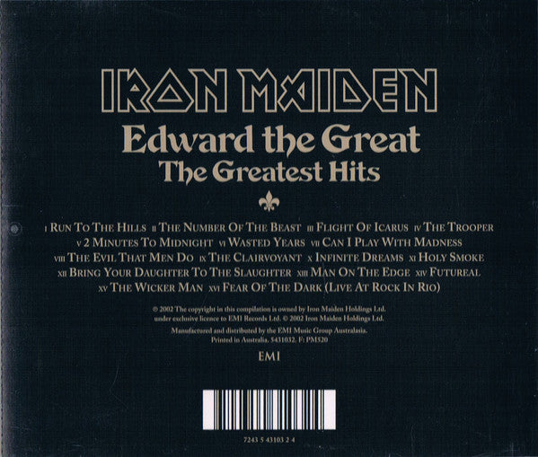 Iron Maiden : Edward The Great (The Greatest Hits) (CD, Comp, RM)
