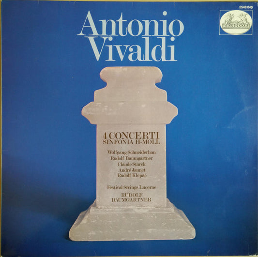 Antonio Vivaldi, Festival Strings Lucerne, Rudolf Baumgartner : 4 Concerti / Sinfonia H-Moll (LP)