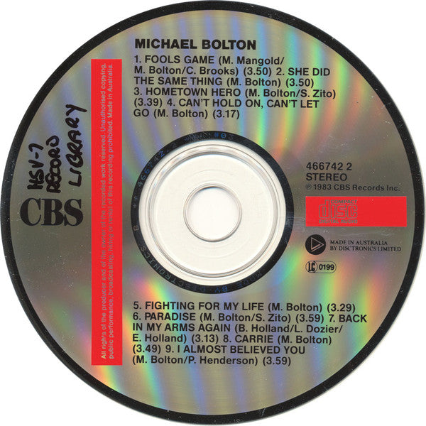 Michael Bolton : Michael Bolton (CD, Album)