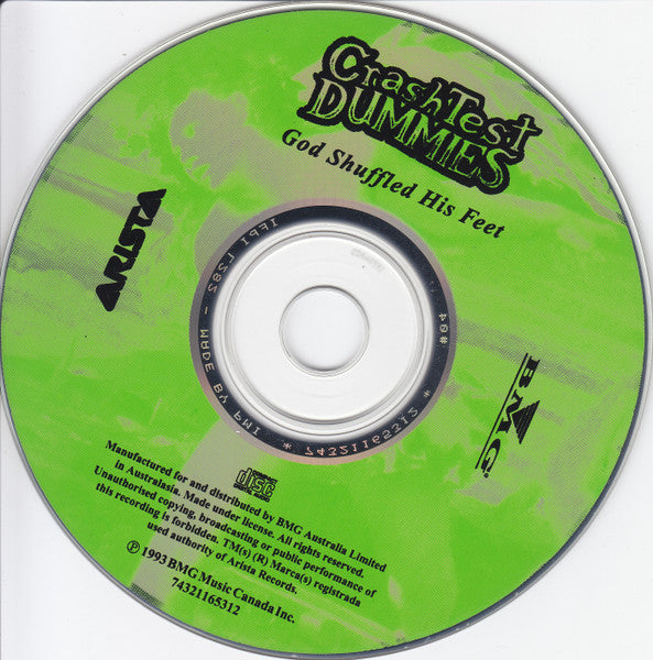 Crash Test Dummies : God Shuffled His Feet (CD, Album, RE)