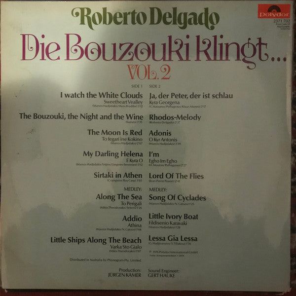 Roberto Delgado : Die Bouzouki Klingt Vol. 2 (LP)