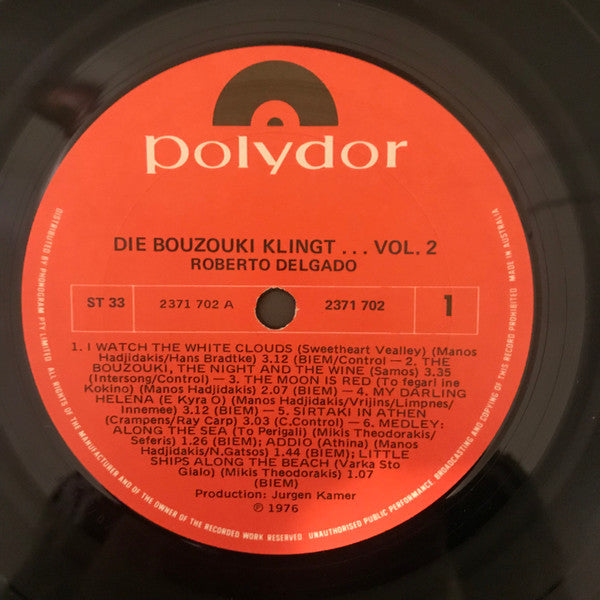 Roberto Delgado : Die Bouzouki Klingt Vol. 2 (LP)