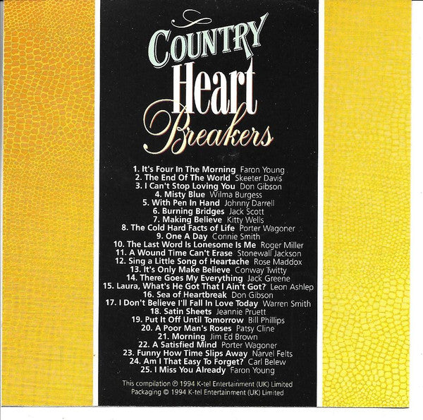 Various : Country Heart Breakers (CD, Comp)