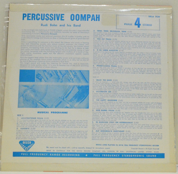 Rudi Bohn And His Band* : Percussive Oompah (LP)