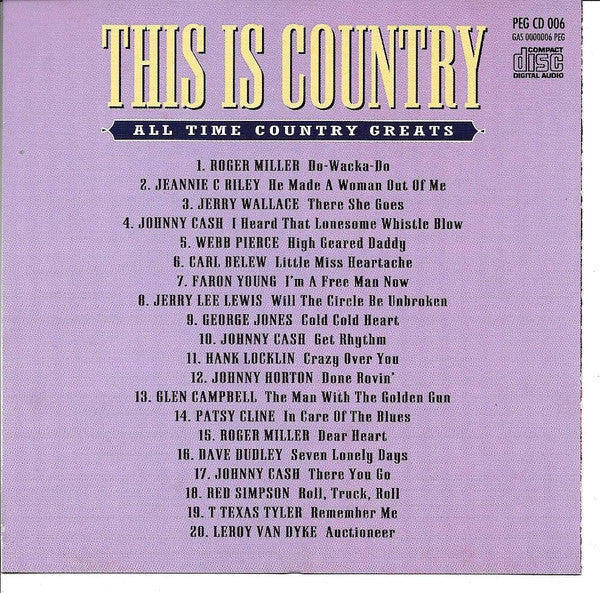Various : This Is Country - All Time Country Greats (CD, Comp)