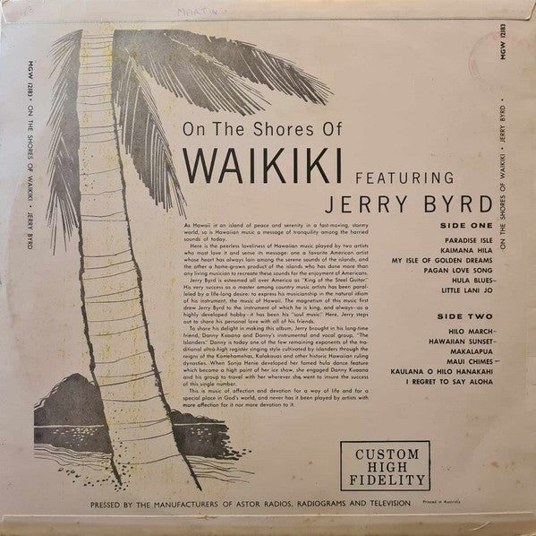 Jerry Byrd And His Orchestra : On The Shores Of Waikiki (LP)