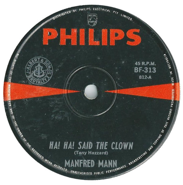 Manfred Mann : Ha! Ha! Said The Clown (7", Single)