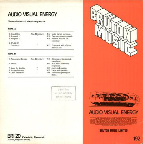 Alan Hawkshaw : Audio Visual Energy (LP)