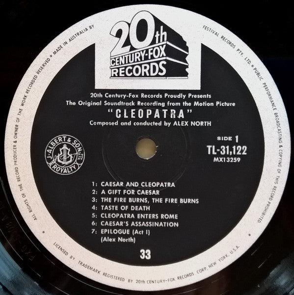 Alex North : Cleopatra (Original Soundtrack Album) (LP, Album, Mono, Gat)