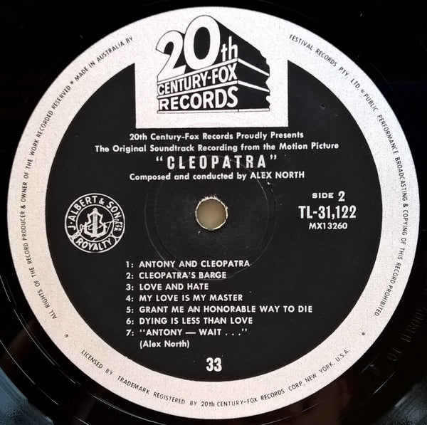 Alex North : Cleopatra (Original Soundtrack Album) (LP, Album, Mono, Gat)