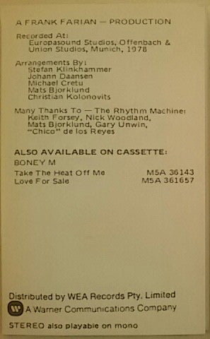 Boney M. : Nightflight To Venus (Cass, Album, Bla)