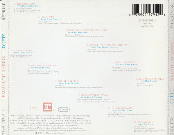 Emmylou Harris : Duets (CD, Comp)