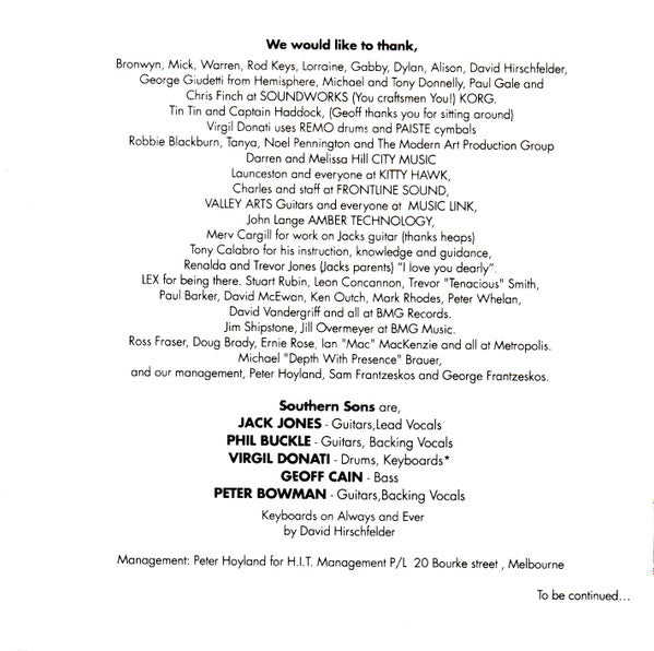 Southern Sons (2) : Southern Sons (CD, Album)