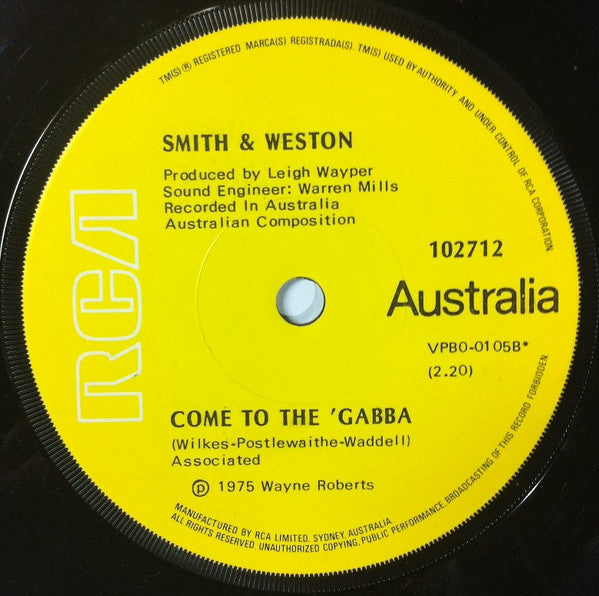 Smith & Weston (2) : We Got Thommo (7")