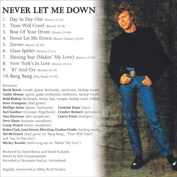 David Bowie : Never Let Me Down (CD, Album, Enh, RE, RM, RP)