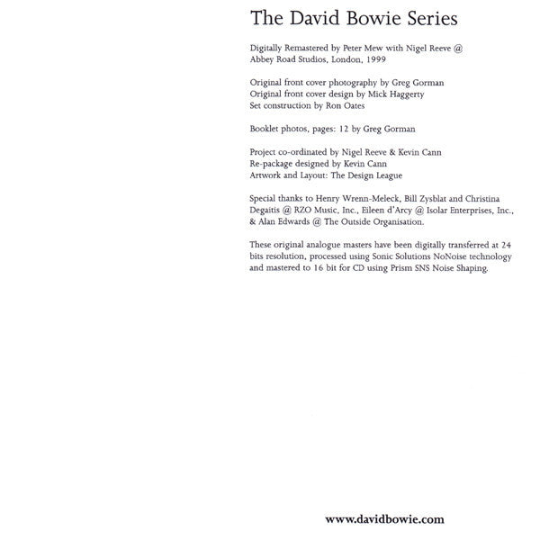 David Bowie : Never Let Me Down (CD, Album, Enh, RE, RM, RP)