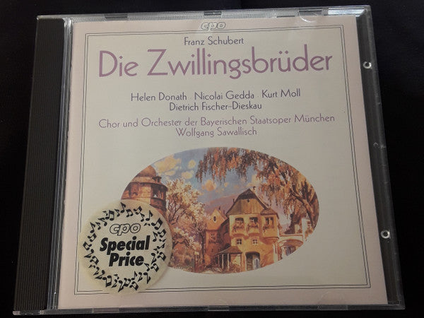Franz Schubert - Helen Donath, Nicolai Gedda, Kurt Moll, Dietrich Fischer-Dieskau, Chor Der Bayerischen Staatsoper Und Bayerisches Staatsorchester, Wolfgang Sawallisch : Die Zwillingsbrüder (CD, RE, RM)