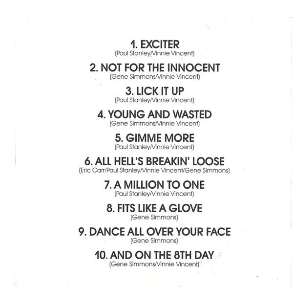 Kiss : Lick It Up (CD, Album, RE, RM, PDO)