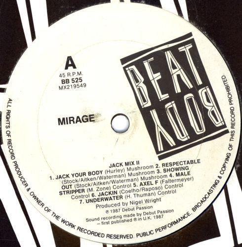 Mirage (12) : Jack Mix II (12")