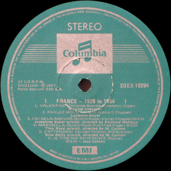 Various : France 1928 To 1954 (LP, Comp)