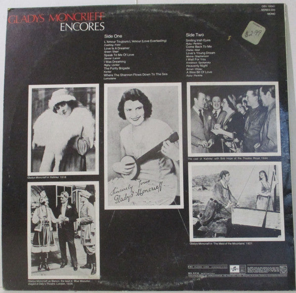 Gladys Moncrieff : Gladys Moncrieff Encores (LP, Comp, Mono)