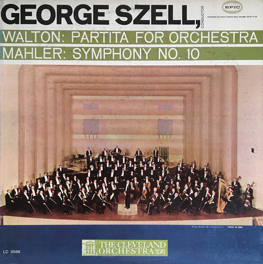 George Szell, The Cleveland Orchestra - Walton* / Mahler* : Partita For Orchestra / Symphony No. 10 (LP, Album, Mono)
