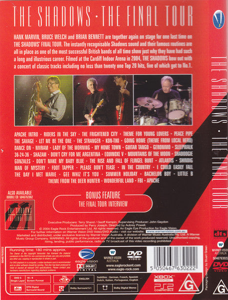 The Shadows : The Final Tour (DVD-V, Multichannel, PAL)