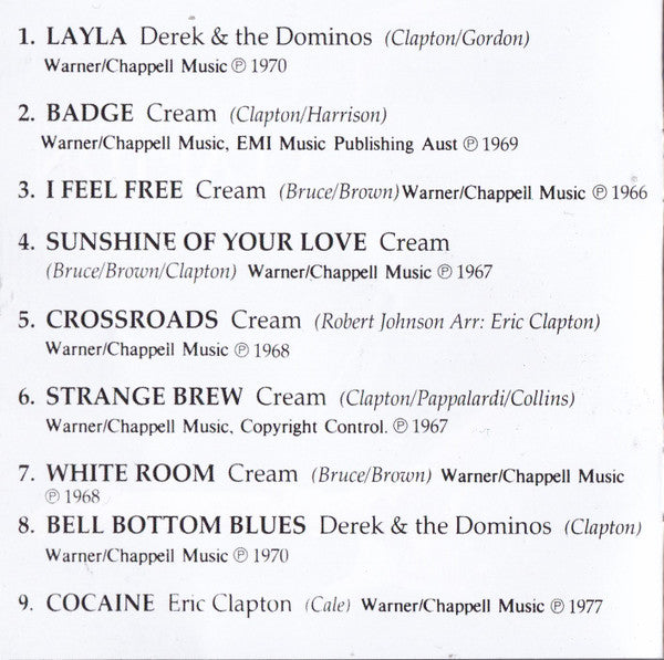 Eric Clapton : The Cream Of Clapton (CD, Comp)