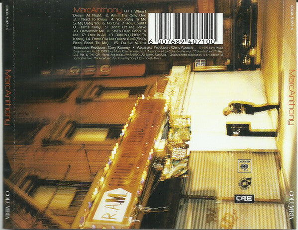 Marc Anthony : Marc Anthony (CD, Album)