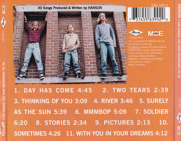 Hanson : 3 Car Garage: The Indie Recordings '95-'96 (CD, Comp)
