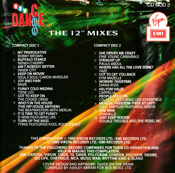 Various : Now Dance 89 - The 12" Mixes (2xCD, Comp)