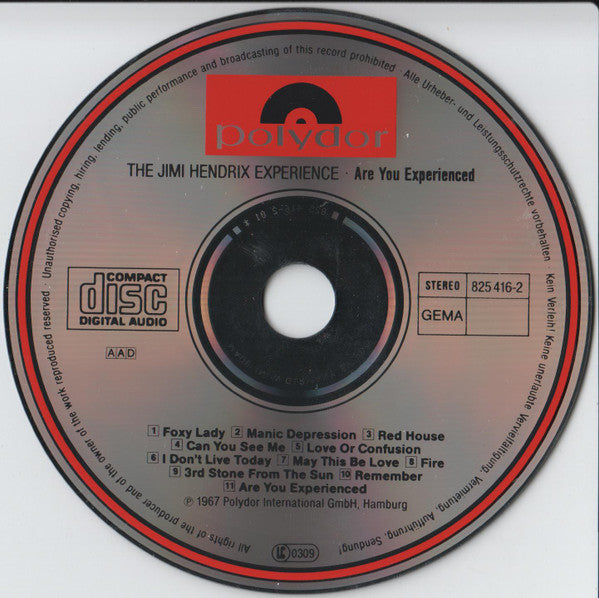 The Jimi Hendrix Experience : Are You Experienced (CD, Album, RE)