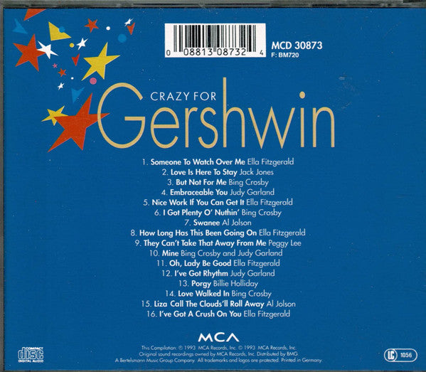 Various : Crazy For Gershwin (CD, Comp, Smplr)