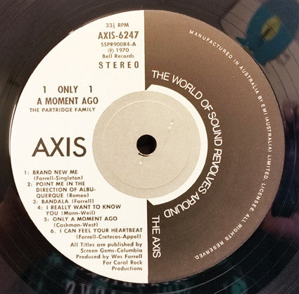 The Partridge Family : Only A Moment Ago (LP, Album, RE)