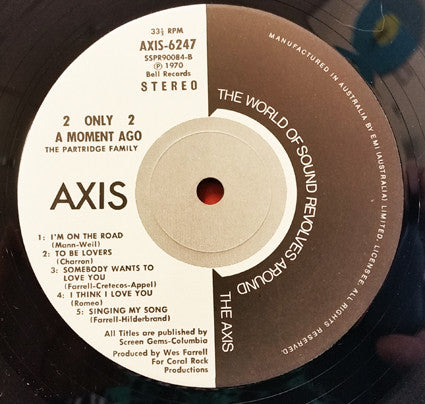 The Partridge Family : Only A Moment Ago (LP, Album, RE)