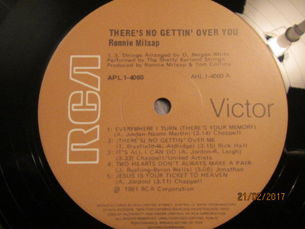 Ronnie Milsap : There's No Gettin' Over Me (LP, Album)