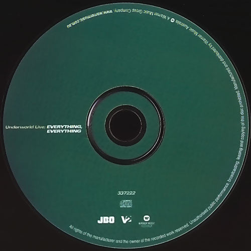 Underworld : Everything, Everything (Underworld Live) (CD, Album)