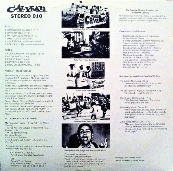 Amral's Trinidad Cavaliers Steel Orchestra* : Steel Vibrations (LP, Album)