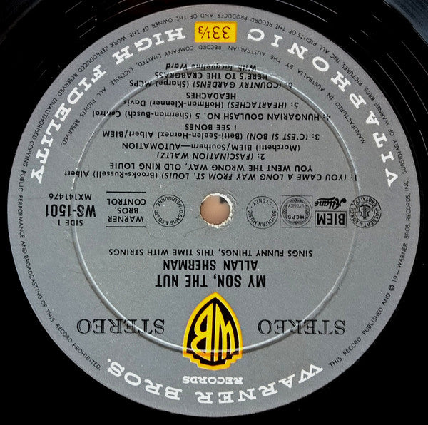 Allan Sherman : My Son, The Nut (LP, Vit)
