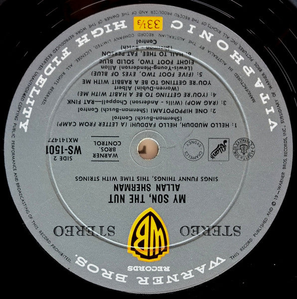 Allan Sherman : My Son, The Nut (LP, Vit)