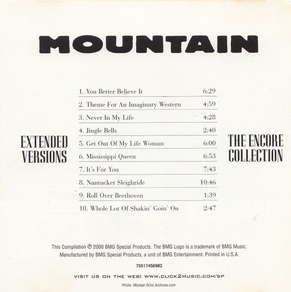 Mountain : Extended Versions: The Encore Collection (CD, Album, Comp)