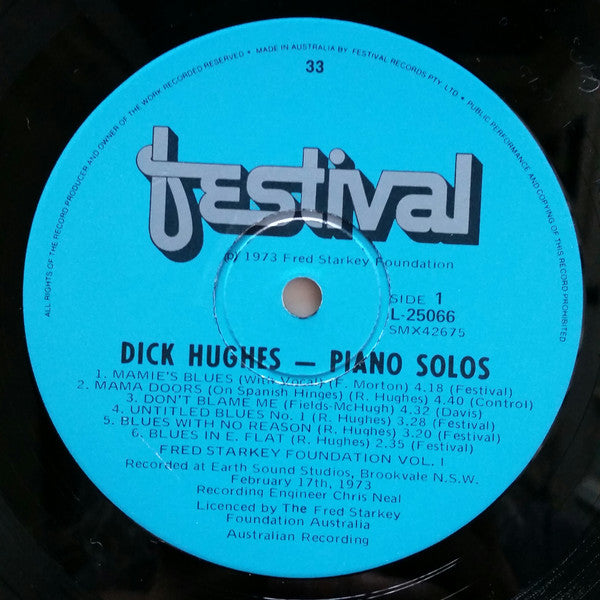Dick Hughes : Piano Solos (LP, Album)